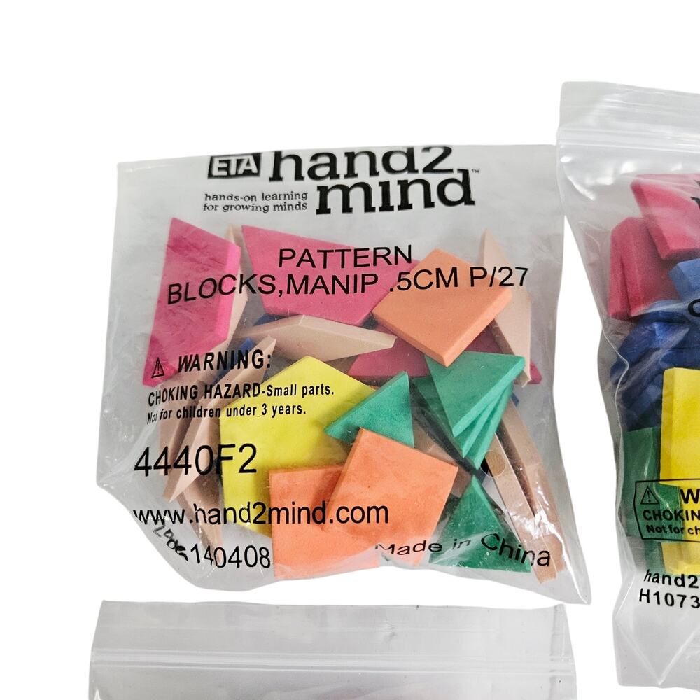Hand 2 Mind Educational Tool Kits Pattern Blocks & Color Tiles Math Patterns - Picture 2 of 6